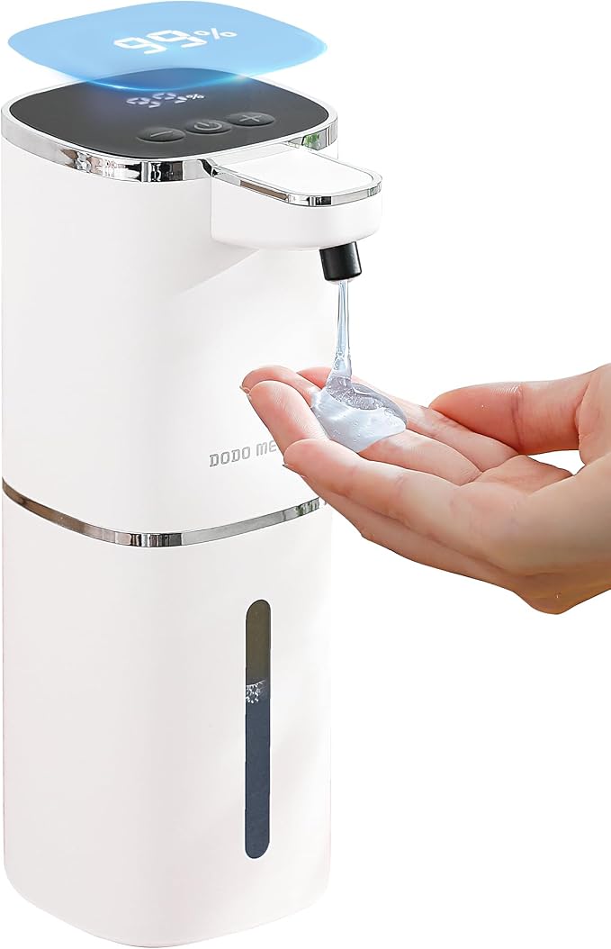 Automatic Liquid Soap Dispenser Touchless, USB Rechargeable, 9-Level Adjustable by DODOMEKIA