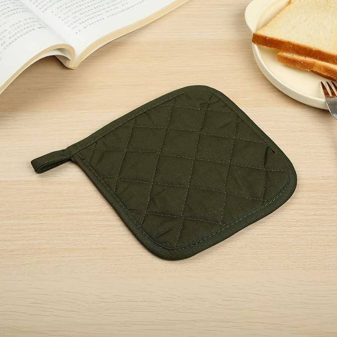 100% Cotton Potholders Kitchen Everyday Basic Terry Pot Holder Heat Resistant - Image 9