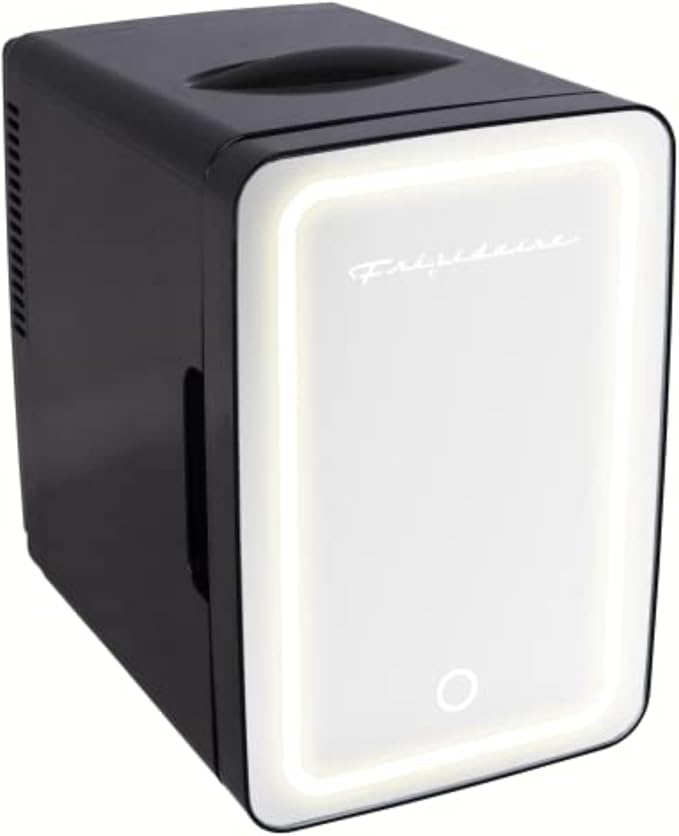 Frigidaire Mini Personal Fridge Cooler, LED Lighted Mirror, 6.5L Capacity by Frigidaire