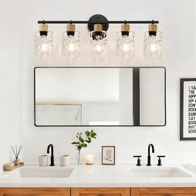 Bathroom Light Fixtures, 5-Light Coastal Vanity Lights - Image 7