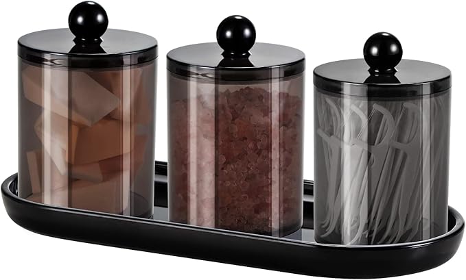 Qtip Holder Bathroom Set with Tray by SheeChung