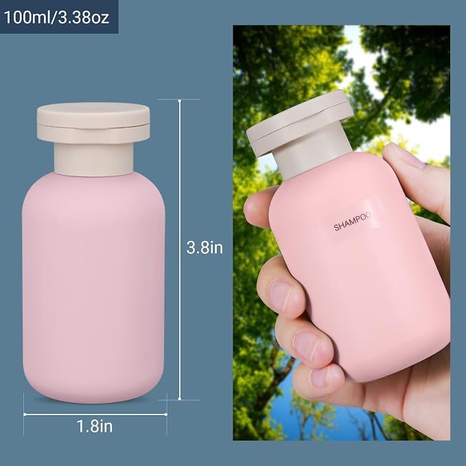 Travel Shampoo Bottle, Empty Plastic Squeeze Bottles 3.4oz - Image 6