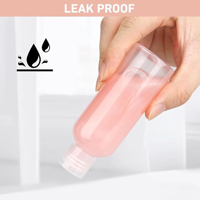 Travel Bottles for Toiletries 3.4oz 4 Pack TSA Approved Leak-Proof Travel Size - Image 4
