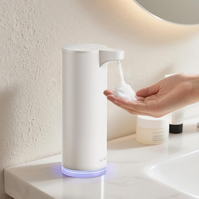 SUNLY Automatic Foam Soap Dispenser, 0.2s Fast Sensor, USB-C Rechargeable by SUNLYHOME