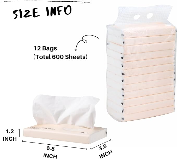 Car Tissue Refills 600 Sheets Facial Tissues Refills - Image 2