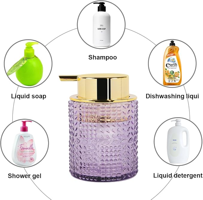 Foaming Soap Dispenser, Refillable 10oz Lotion Liquid Container Pump Bottle - Image 4