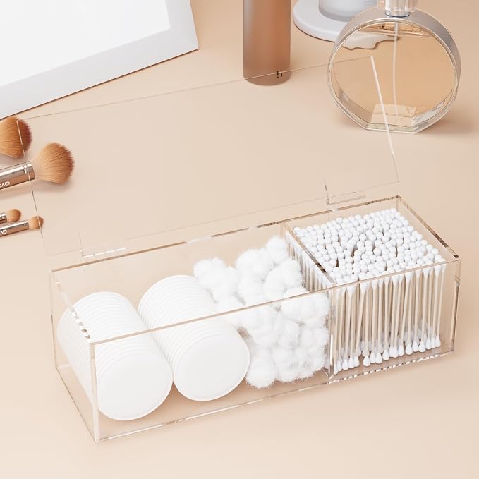 Clear Acrylic Qtip Holder for Clean Skin Club Clean² Pads Clean - Image 9