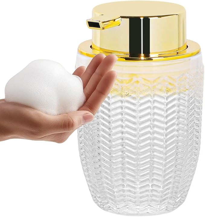 Foaming Soap Dispenser, Glass Foam Hand Soap Dispenser by Tonxus