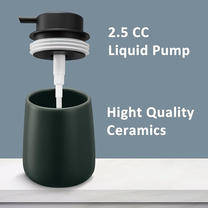 Soap Dispenser Ceramic with Easy-to-Press Pump Hand Lotion Liquid Dispenser - Image 5