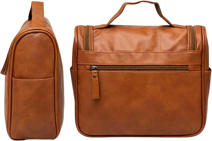 G.B.S GENTS Faux Leather Men’s Toiletry Bag – Travel Dopp Kit - Image 7