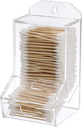 Hipiwe Clear Qtip Dispenser Wall Mount Acrylic Q Tip Holder Bathroom Cotton by Hipiwe