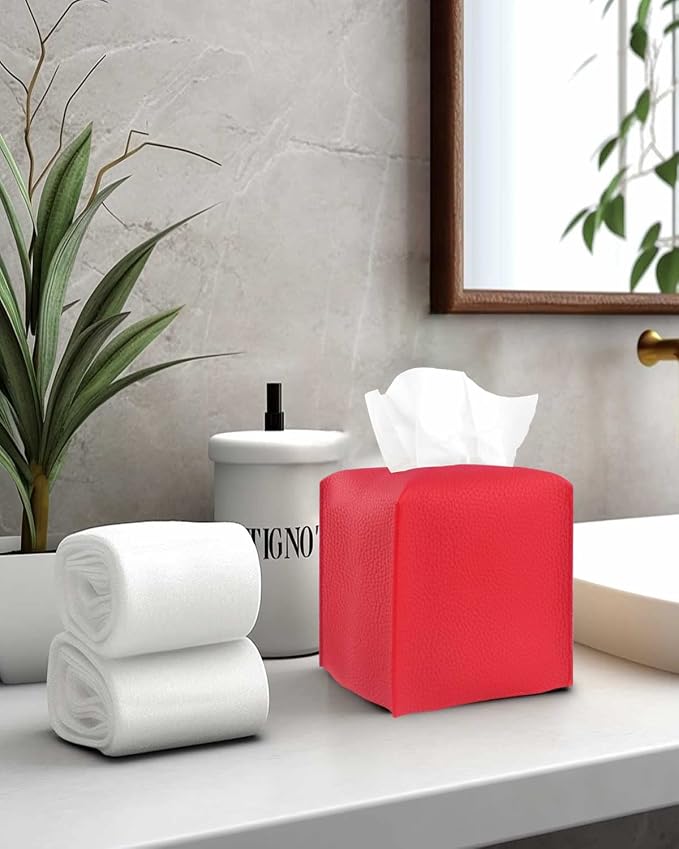 Red Tissue Box Cover Square – - Image 4