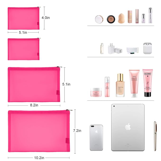 EASYFUN Mesh Pouch, Make up Bag - Image 2