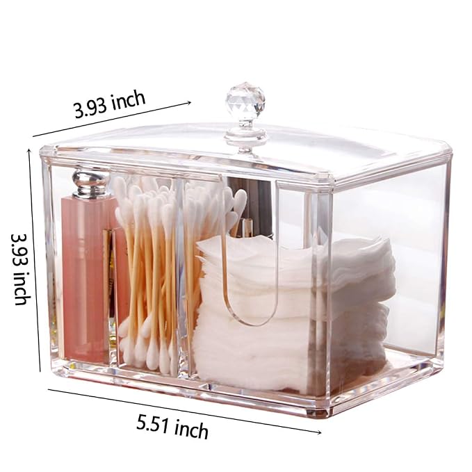 Qtip Cotton Pad Holder Dispenser Cotton Ball and Swab Storage - Image 3