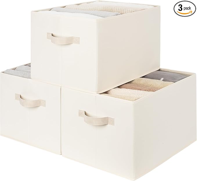StorageWorks Fabric Closet Organizers and Storage Bin, Foldable Shelf Baskets by StorageWorks