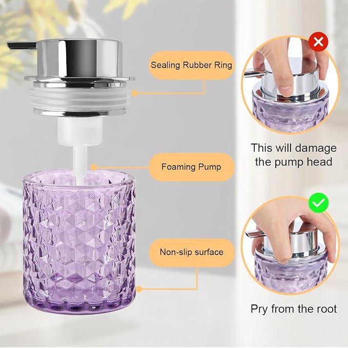 10 Oz Glass Hand Soap Dispenser - Image 6
