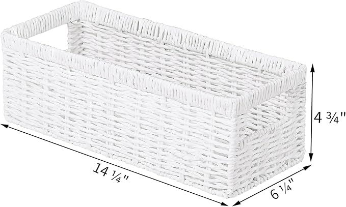 Vagusicc Wicker Storage Basket, Paper Rope Wicker Baskets - Image 2