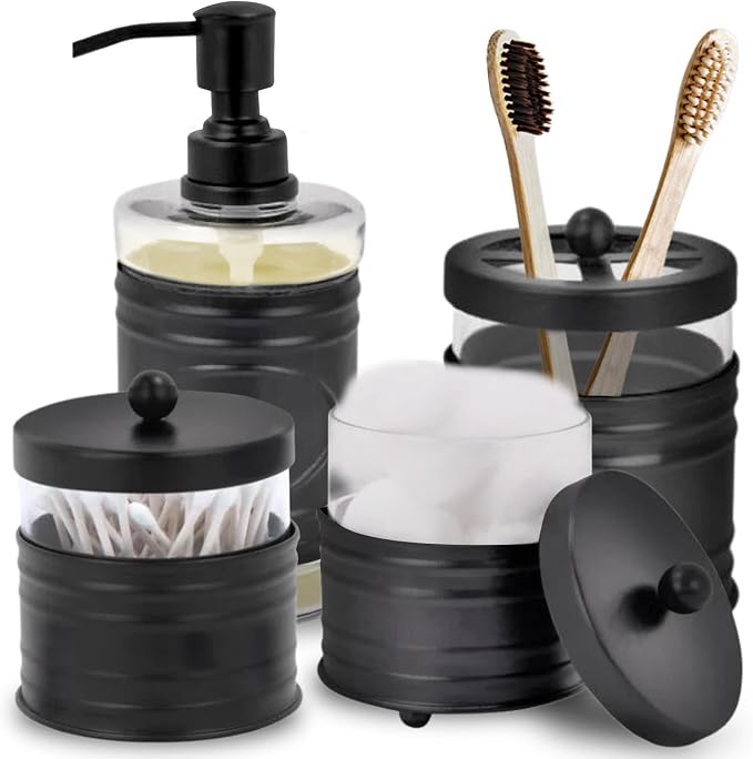 Autumn Alley Farmhouse Matte Black Bathroom Accessories Set by AutumnAlley