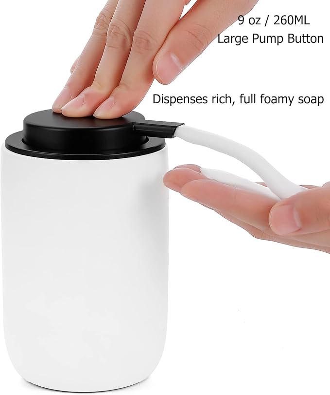 Foaming Soap Dispenser Thick Ceramic Foam Hand Soap Dispenser - Image 2
