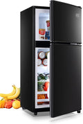 Mini Fridge With Freezer, 3.5 Cu. Ft Compact Refrigerator With 2 Doors by KRIBBLING