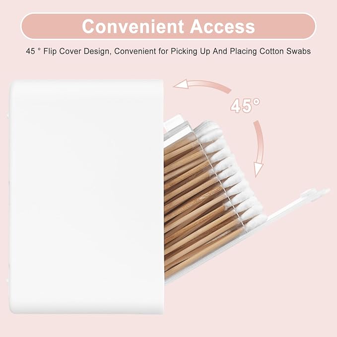 Qtip Holder, 2 Pack Wall Mount Qtip Holder Organizers - Image 5