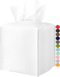 Tissue Holder White Tissue Box Cover – Square Leather Tissue Cover Box by JESMINI