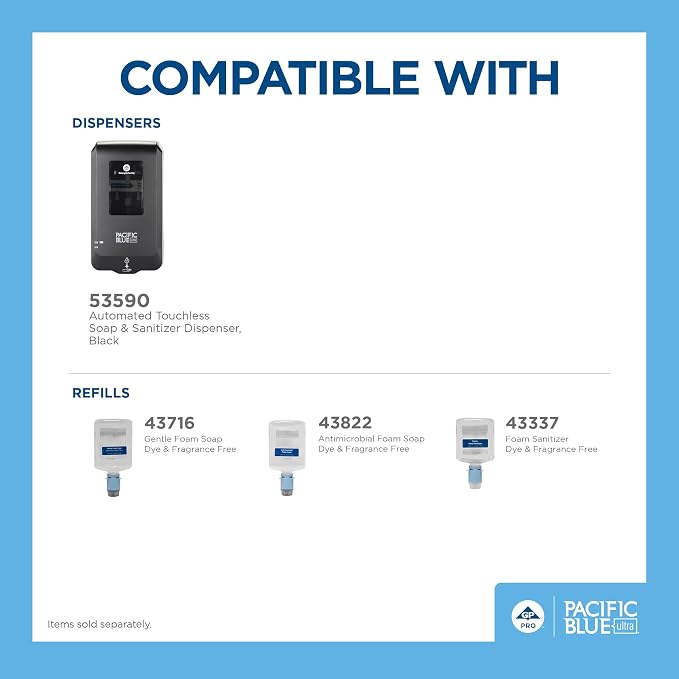 Georgia-Pacific Pacific Blue Ultra Automated Soap Dispenser, Wall Mounted - Image 4