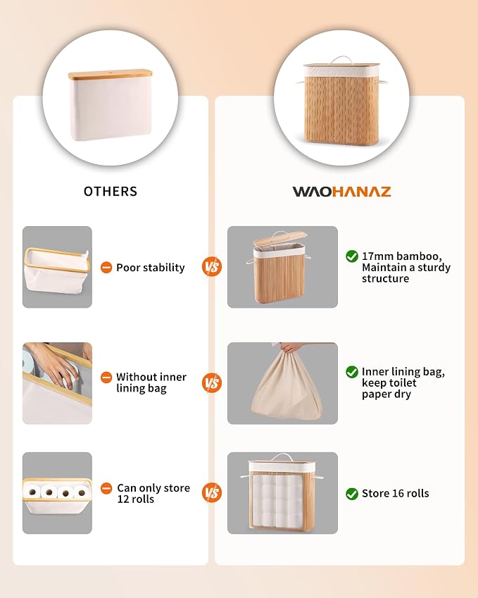 Bamboo Toilet Paper Storage - Image 5