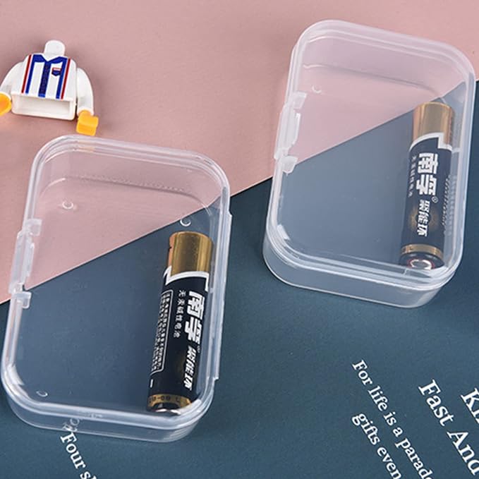 100 Pack Rectangular Mini Clear Plastic Storage Containers Box - Image 5