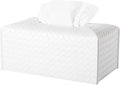 Tissue Box Cover PU Leather Tissue Holder Square Facial Tissue Case Facial by zoocatia