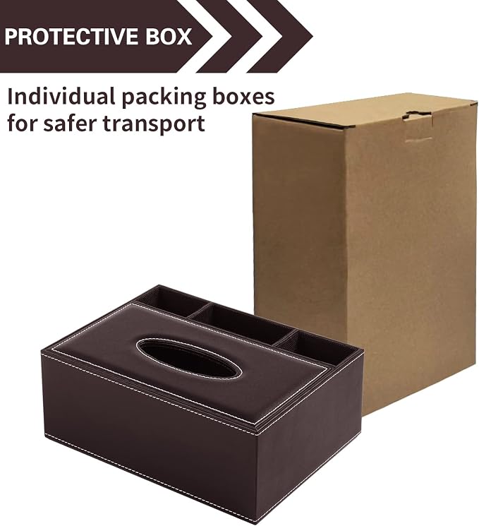 PU Leather Rectangular Tissue Box Cover - Image 7