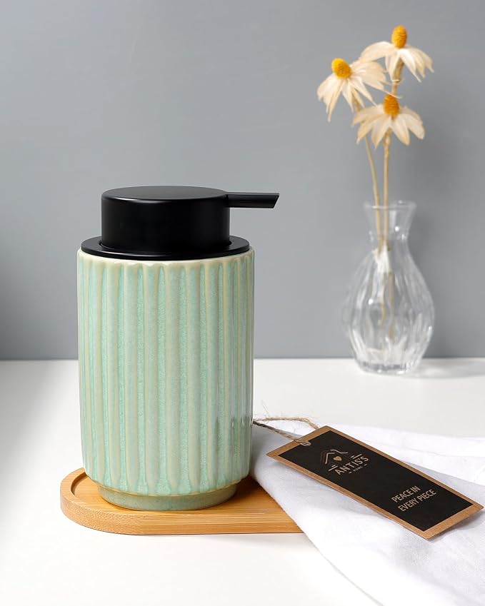 Soap Dispenser, 10.5OZ Lotion Dispenser, Dish Soap Dispenser, Modern Stripe - Image 7