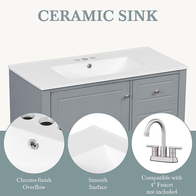 Harper & Bright Designs 36" Bathroom Vanity - Image 7