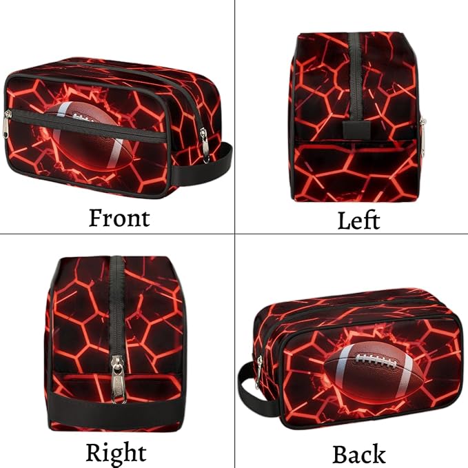 Futuristic Style American Football Toiletry Bag - Image 7
