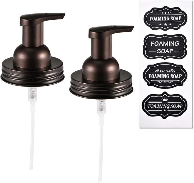 SheeChung 2 Pack Mason Jar Foaming Soap Dispenser Lids by SheeChung