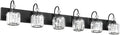 Ralbay Modern 6-Light Black Crystal Vanity Lights by RalbayLighting