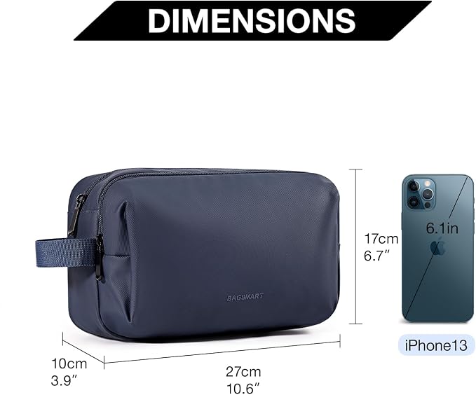 BAGSMART Toiletry Bag for Men, Travel Toiletry Organizer Dopp Kit - Image 5