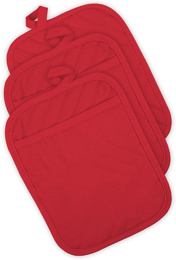 DII Heat Resistant Quilted Cotton Pot Holder Set, Designed by DII