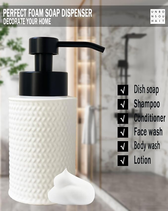 10 Oz Foaming Soap Dispenser for Bathroom, Kitchen Foam Soap Dispenser - Image 3