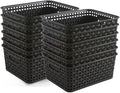 Black Plastic Weave Storage Baskets by ZHENFAN