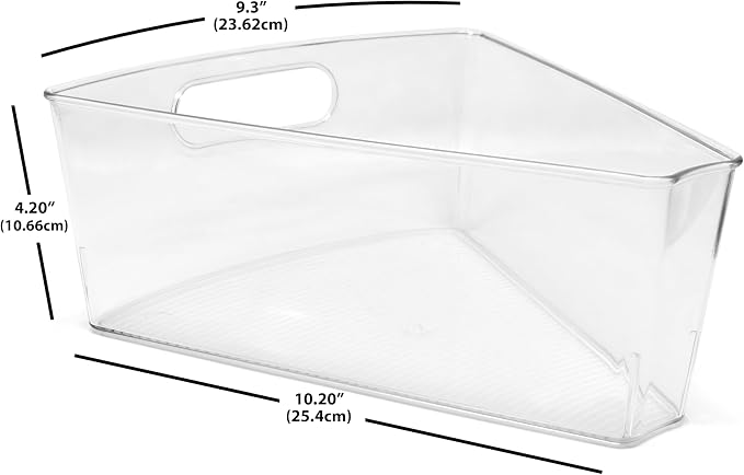 Kitchen Spaces Lazy Susan Deep Organizer Bins, Corner Cabinet Turntable Shelf - Image 2