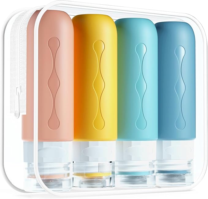 Gemice Travel Bottles for Toiletries, Tsa Approved, Travel Size Containers by GemiceBeautyTools