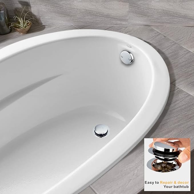 Artiwell Universal Tip Toe Bath Drain Stopper and Cover, Bathtub Drain Stopper - Image 3