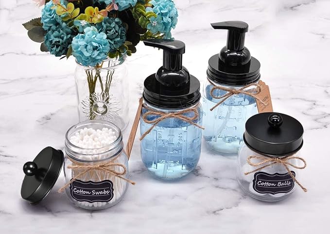 Amolliar Mason Jar Foaming Soap Dispenser Pump Lid, Refillable Plastic Pump - Image 5