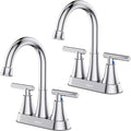 Bathroom Faucets for Sink 3 Hole, Hurran 4 inch Chrome Bathroom Sink Faucet by Hurran