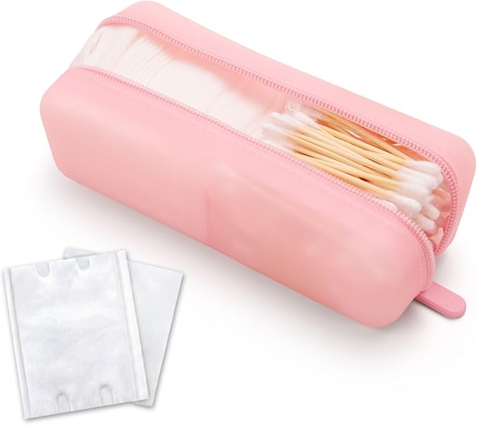 Cotton Pad Swab Travel Case – 2-in-1 Portable Waterproof Qtips Dispenser by VisFresh