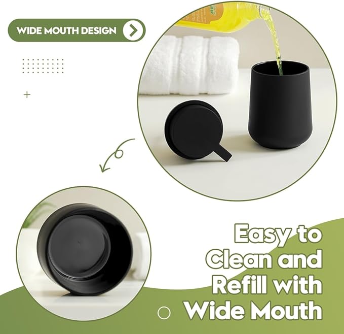Matte Black Foaming Hand Soap Dispenser Plastic 11 oz - Image 6