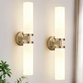 Wall Sconces Set of Two, Brass Bathroom Sconces Wall Lighting by Indoibrightenyourbathroom