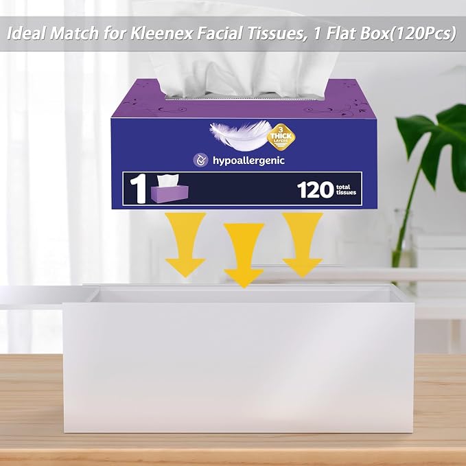 SILUT Acrylic Tissue Box Cover, Tissue Box Cover Rectangle, Modern Tissue Box - Image 7