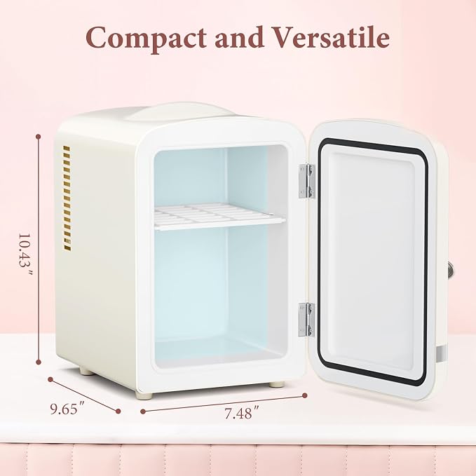 Xbeauty Retro Mini Fridge, Compact Refrigerator - Image 7